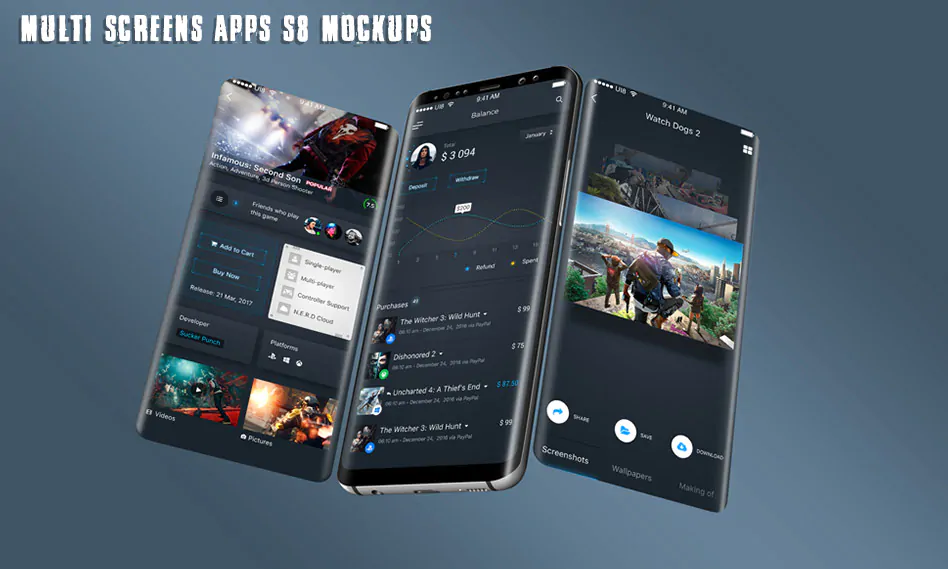 موکاپ گلکسی S8