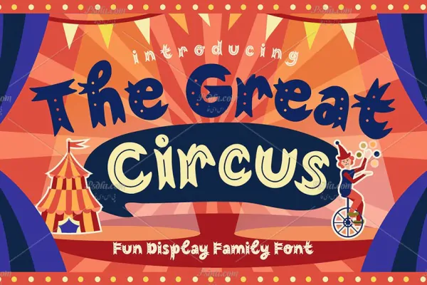 فونت انگلیسی فانتزی و کارتونی سیرک بزرگ The Great Circus Font