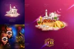 تصاویر وکتور ماه رمضان با طرح و رنگ های متنوع - 10