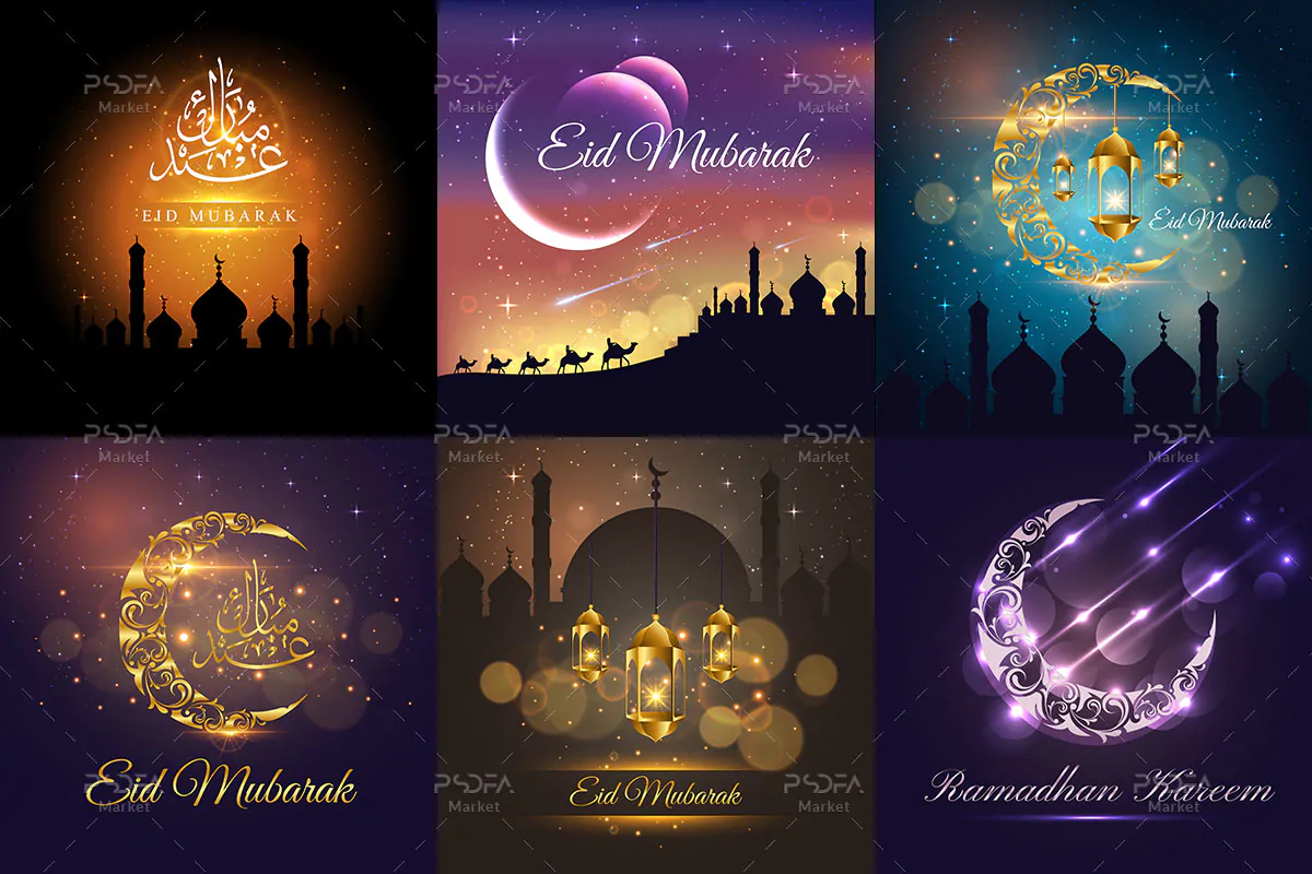 وکتور بک گراند ماه مبارک رمضان