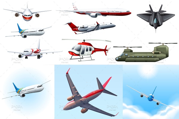 وکتور هواپیمای مسافربری ، جنگی و هلیکوپتر
