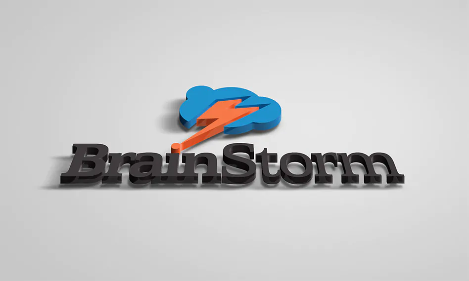 موکاپ لوگوی سه بعدی