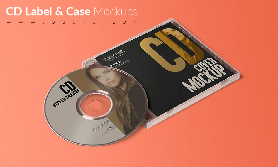 موکاپ لیبل و کاور CD