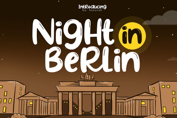 فونت انگلیسی فانتزی و کارتونی Night in Berlin