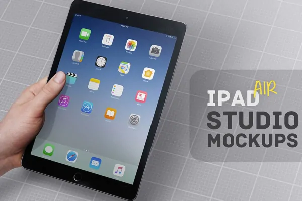 موکاپ تبلت آیپد ایر iPad Air Studio Mockups - 27