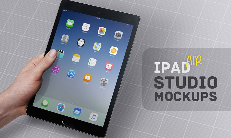 موکاپ تبلت آیپد ایر iPad Air Studio Mockups