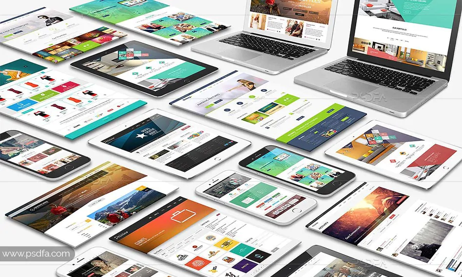 موکاپ صفحه نمایش دستگاه های مختلف