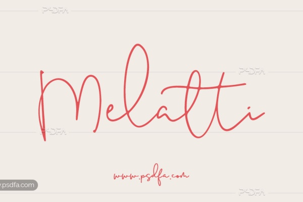 فونت دستنویس انگلیسی Melatti