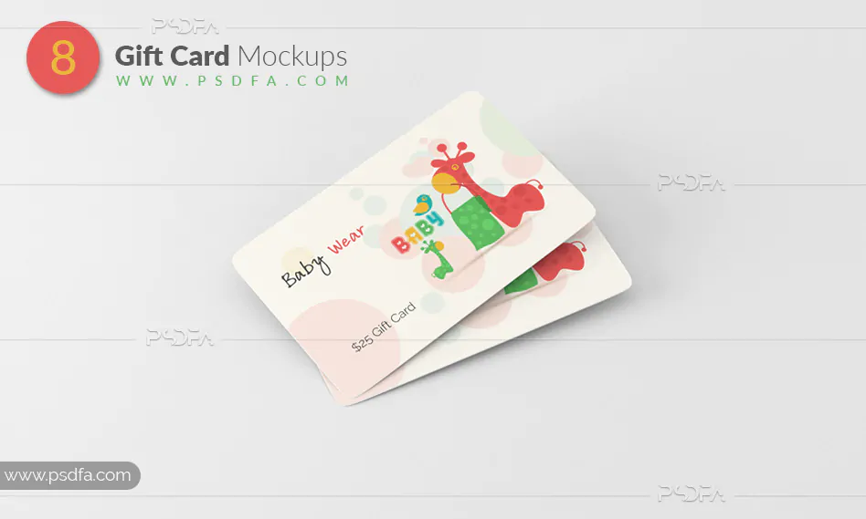 موکاپ گیفت کارت و کارت هدیه