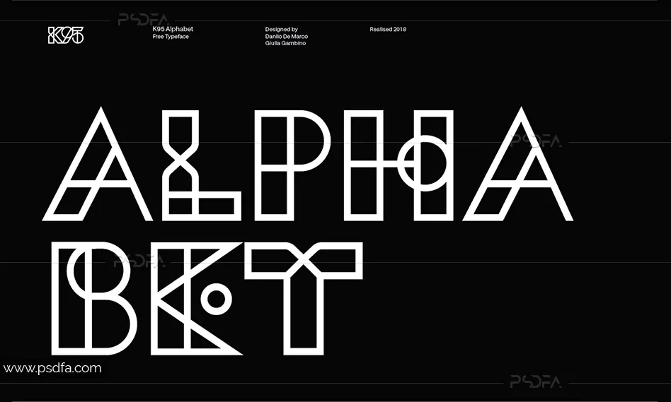 فونت انگلیسی طرح دار K95 Alphabet فونت انگلیسی طرح دار K95 Alphabet