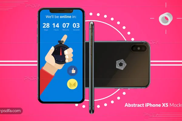 موکاپ انتزاعی آیفون ایکس اس - 1