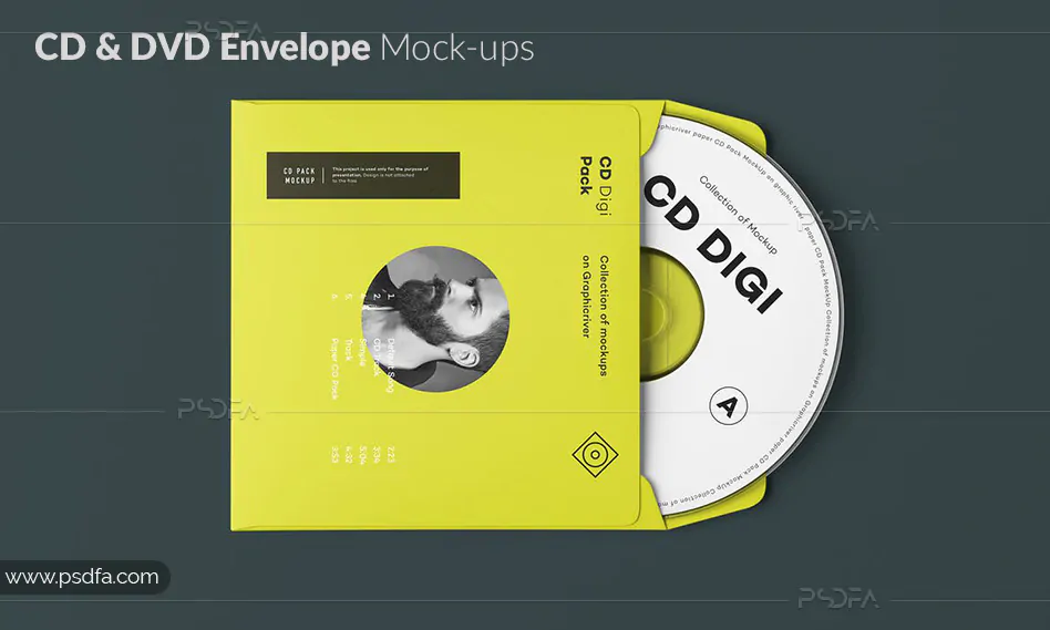 موکاپ پاکت CD و DVD