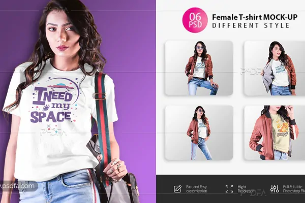 موکاپ تیشرت زنانه - 10