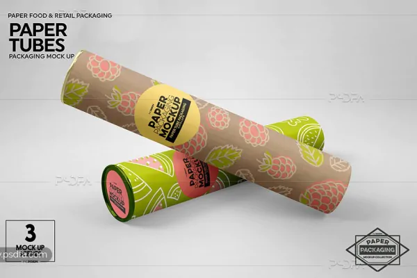 موکاپ تیوپ سفره یکبار مصرف کاغذی – Paper Tube Mockup
