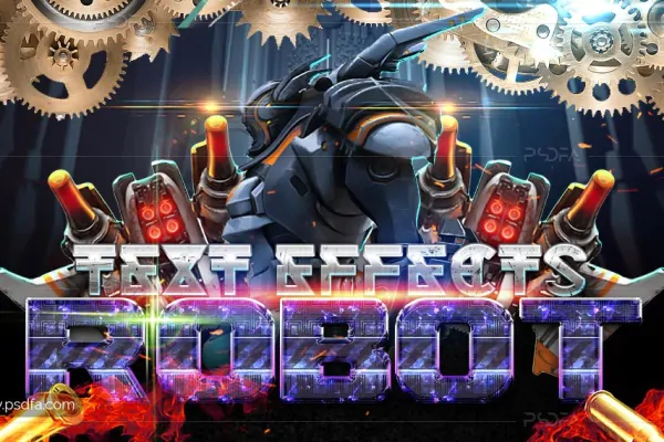 استایل ربات ، هک و سایبری برای فتوشاپ – Robot Photoshop Text Effects