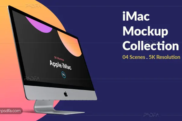 موکاپ آی مک پرو 2019 لایه باز – iMac Pro 2019 Mockup