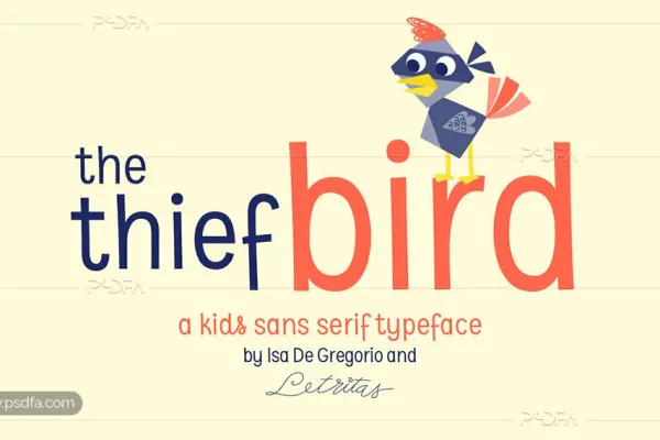 فونت کودکانه پرنده دزد – The Thief Bird Regular