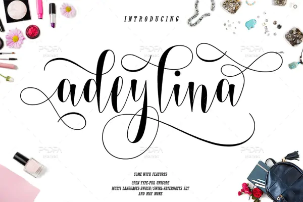 اسکریپت فونت دست‌نویس Adeylina - 3