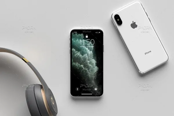 موکاپ iPhone X اپل به صورت لایه باز برای فتوشاپ