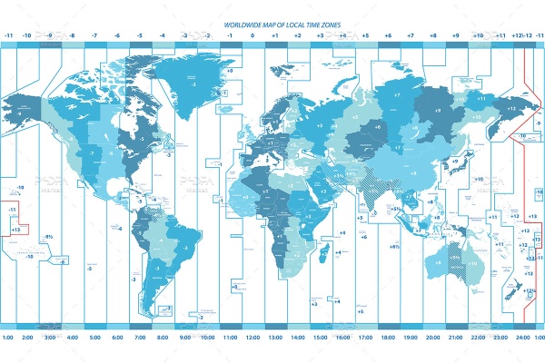 وکتور نقشه جهان با طرح‌های مختلف برای ایلوستریتور
