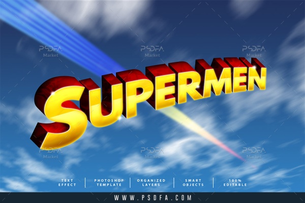 افکت متن سوپرمن