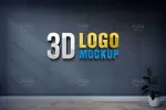 موکاپ لوگوی 3D - 16