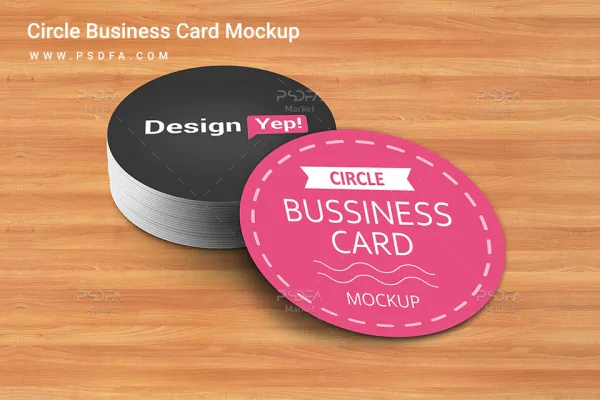 موکاپ کارت ویزیت گرد - 33