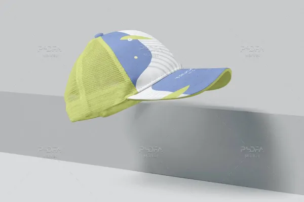 موکاپ کلاه گپ لبه دار ورزشی Trucker Hat Mockups
