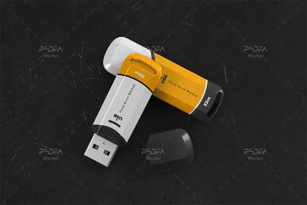 موکاپ فلش مموری و کول دیسک یا USB فلش در نماهای مختلف