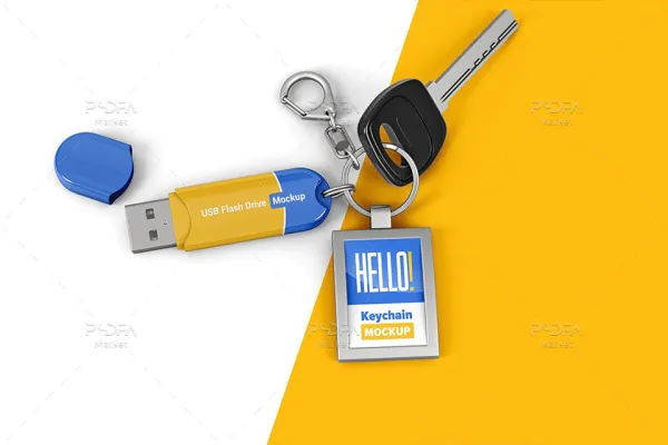 موکاپ جا سوئیچی با کول دیسک و فلش مموری USB
