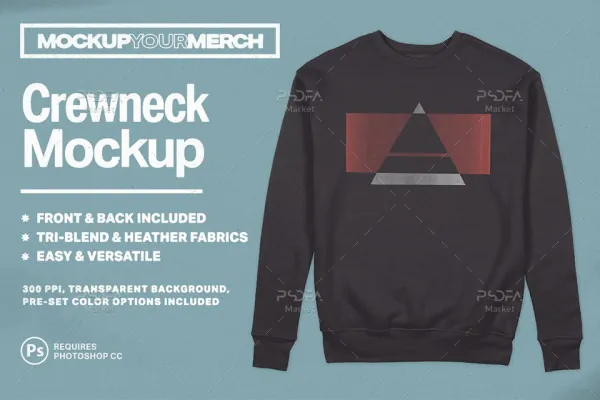 موکاپ سویشرت یقه گرد Crewneck Sweatshirt Mockup