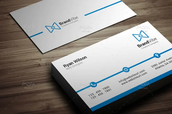 بیزینس کارت ساده شرکتی لایه باز و PSD برای فتوشاپ