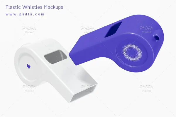 موکاپ سوت اسپورت پلاستیکی Plastic Whistles Mockup