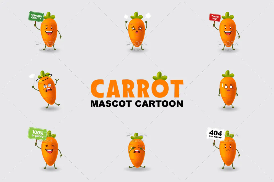 وکتور هویج کارتونی و فانتزی بامزه