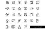 وکتور آیکون سئو و بازاریابی خطی رنگی Marketing & SEO Line Icons - تصویر 6 - 11