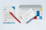 موکاپ کاغذ A4 و پاکت نامه - 6