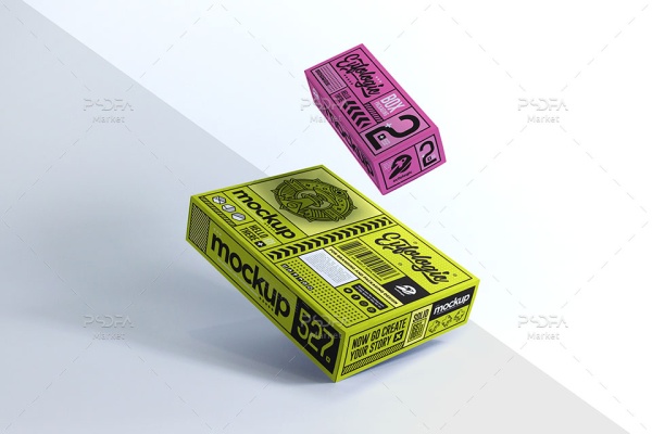 موکاپ جعبه و کارتن بسته بندی محصول