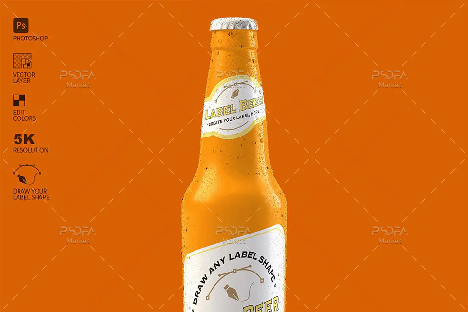 موکاپ شیشه دلستر و نوشابه - 1 موکاپ شیشه دلستر و نوشابه - 1