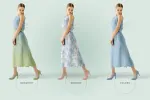 موکاپ لباس ساحلی بلند زنانه - 8