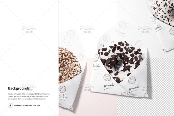 موکاپ کاغذ بسته بندی کیک و شیرینی