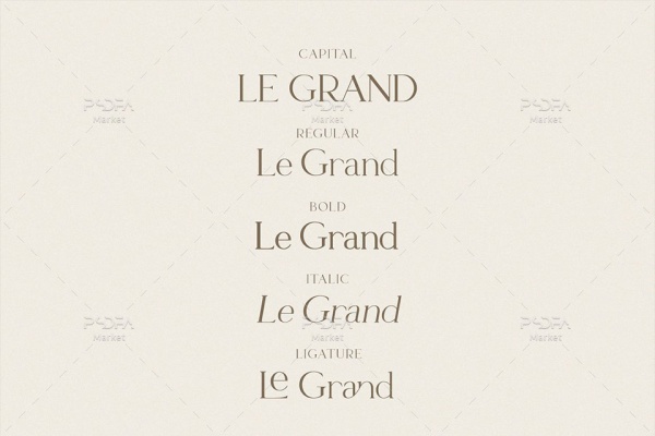 فونت انگلیسی سریف لیگاتور Le Grand