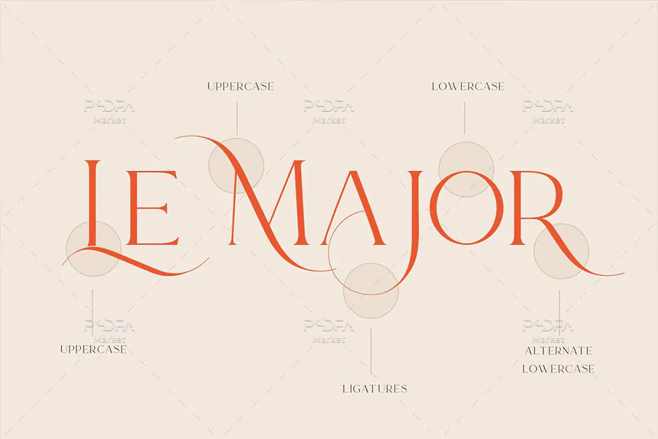 فونت انگلیسی نمایشی سریف Le Major - 11 فونت انگلیسی نمایشی سریف Le Major - 11