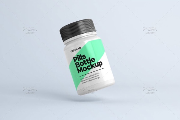 موکاپ قوطی قرص و دارو پلاستیکی پزشکی