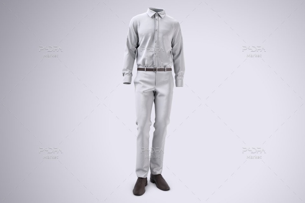 موکاپ پیراهن آستین بلند مردانه سه بعدی