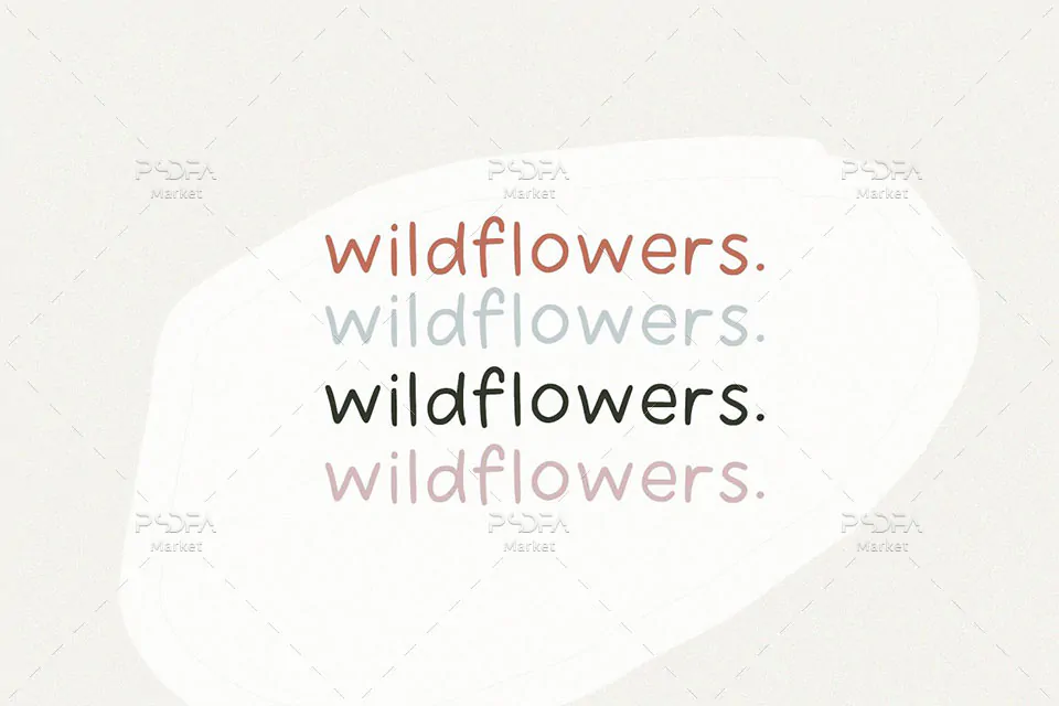 فونت دستنویس و تحریری انگلیسی Wildflower - 6 فونت دستنویس و تحریری انگلیسی Wildflower - 6