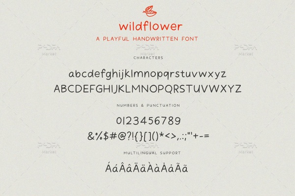 فونت دستنویس و تحریری انگلیسی Wildflower