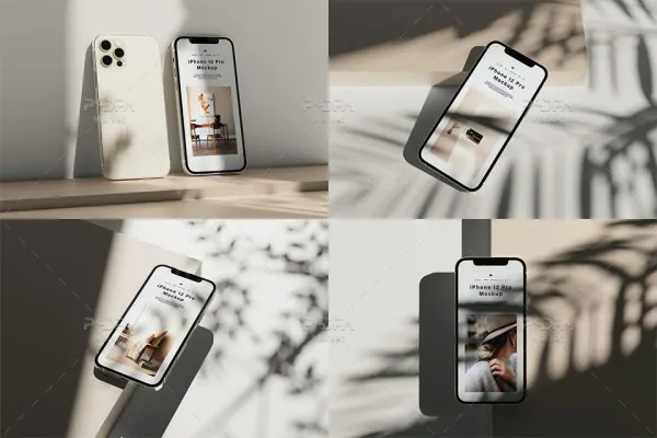 موکاپ آیفون 12 پرو با افکت سایه