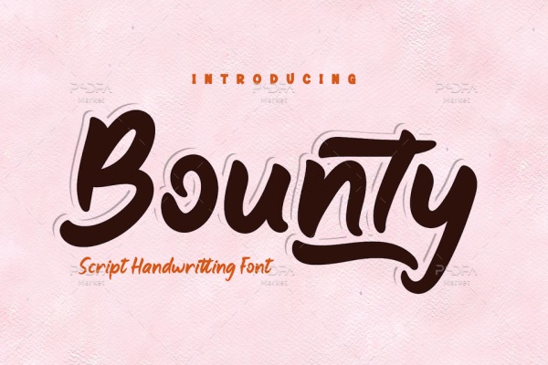 اسکریپت فونت دستنویس انگلیسی Bounty