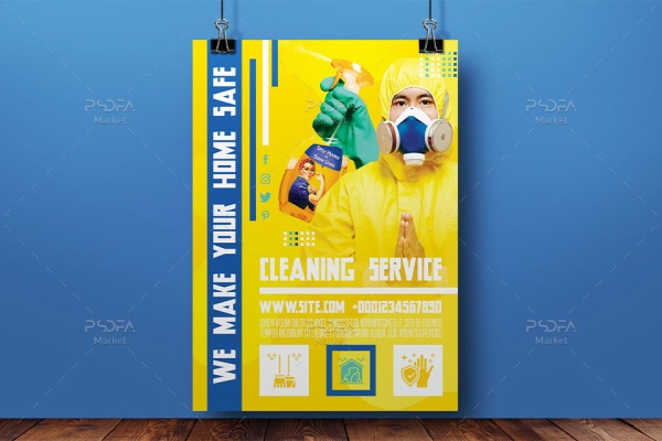 تراکت خدمات نظافت