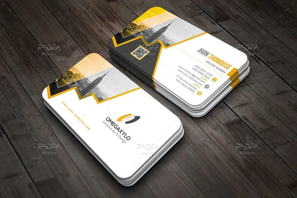 طرح کارت ویزیت کسب و کار شرکتی لایه باز PSD